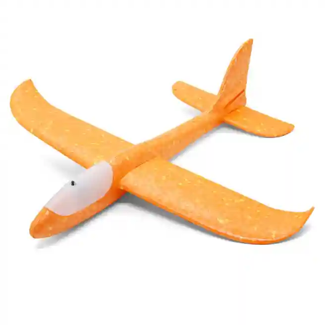 Avion planor 48cm (line LED), portocaliu, cod 140671