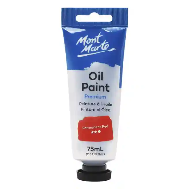 Vopsele M.M. Oil Paint, de ulei, 75 ml roșu Permanent Red