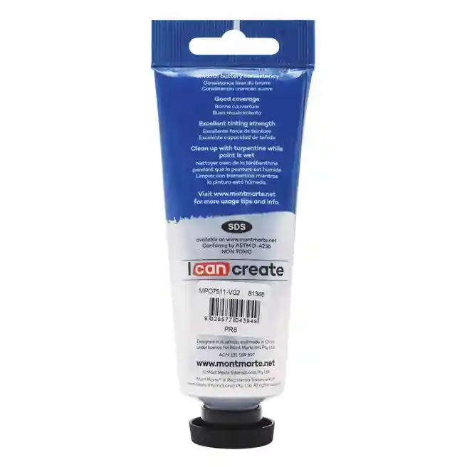 Vopsele M.M. Oil Paint, de ulei, 75 ml roșu Permanent Red