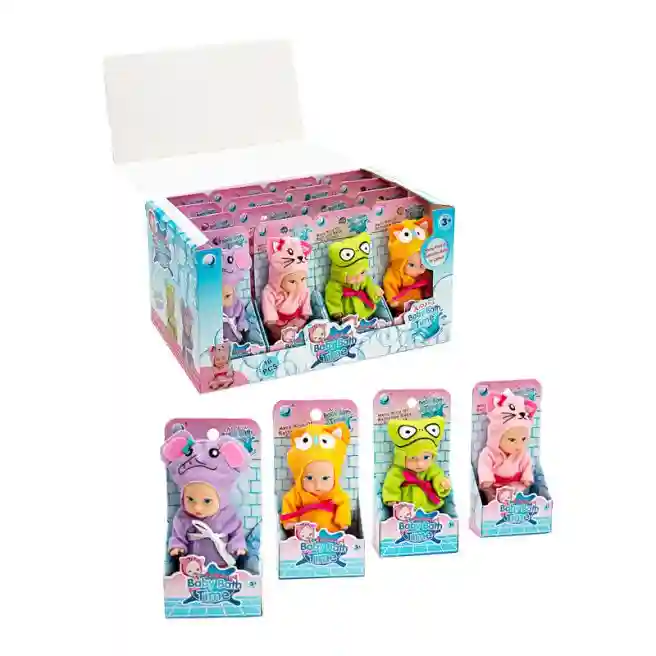 Păpușa bebe 10 cm "Baby bath time", cod 482043