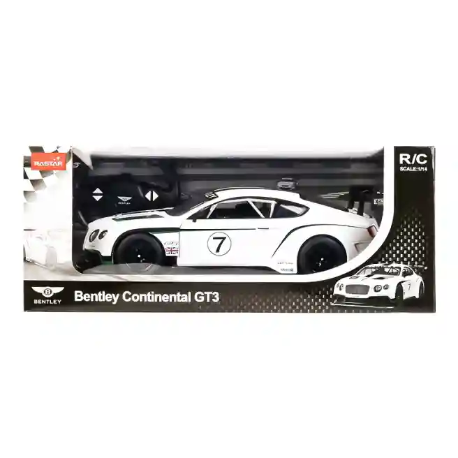 Mașină cu telecomandă RASTAR 1:14 Bentley GT3 Performance, alb, cod 50538