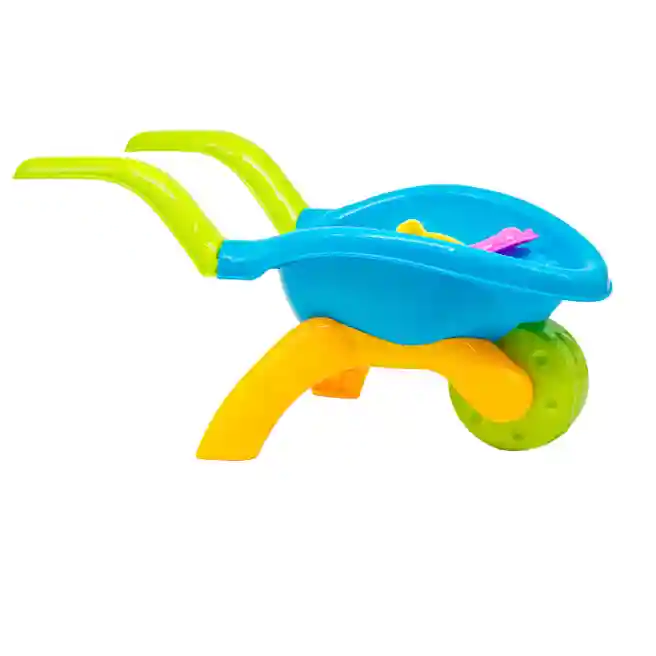 Set pentru nisip "Carucior + forme + lopata "Beach Toys" (9 el.), cod 592051