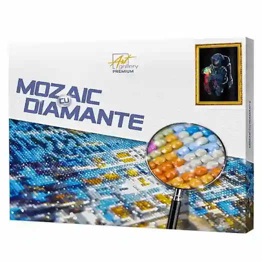 Cosmonaut și meduză 40x50 cm, mozaic cu diamante