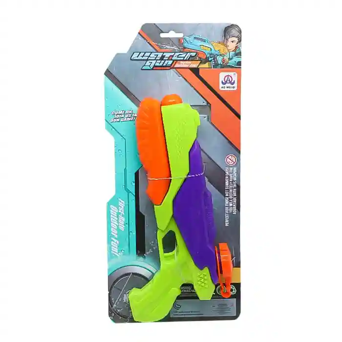 Jucărie „Pistol cu apă cu presiune pneumatică”, verde/mov/orange, cod 812049