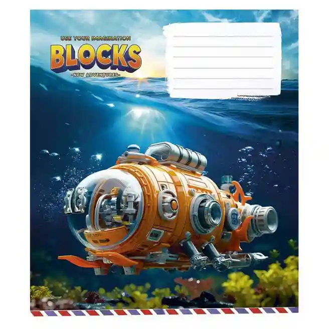 Тетрадь 12 листов, клетка, Школярик Lucky blocks