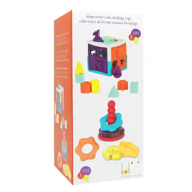 BTT Set Educativ Sortator Bizicub si piramida cu inele, cod 60376