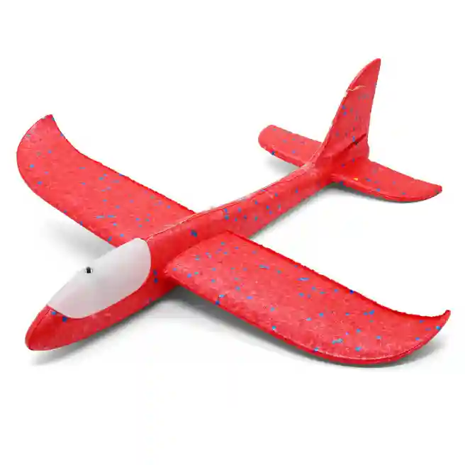 Avion planor 48cm (line LED), roșu, cod 140670
