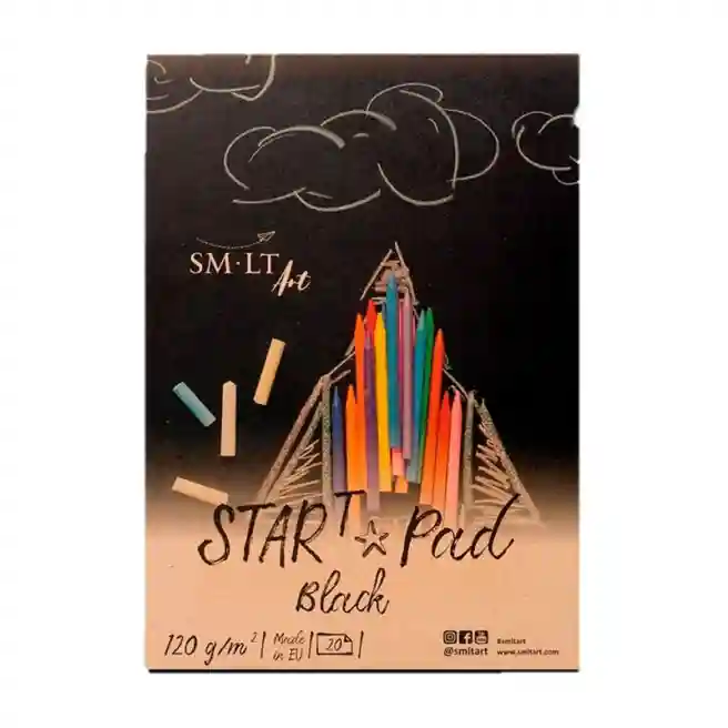 SMLT Sketchbook А5 Black START 20foi, 120 g