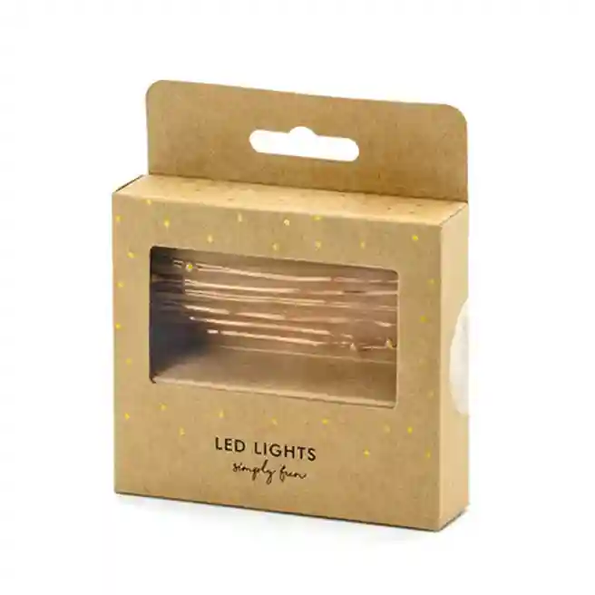 Гирлянда-нить с LED каплями, медь, 1.90м