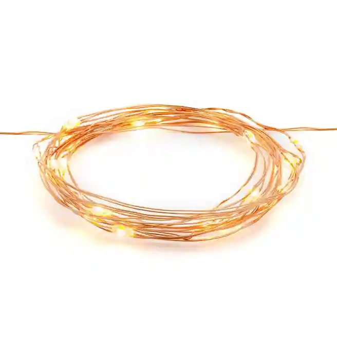 Гирлянда-нить с LED каплями, медь, 1.90м