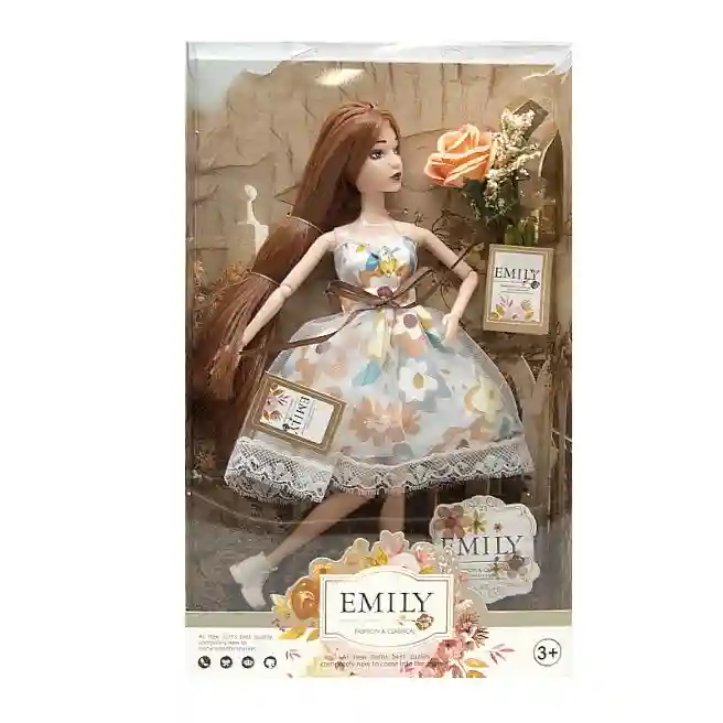 Papusa Emily 30 cm, cu flori, cod 672012