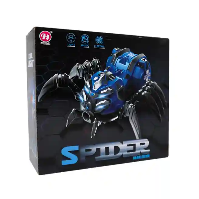 Игрушка Паук "Spider" со светом и звуком, синий, код 752056