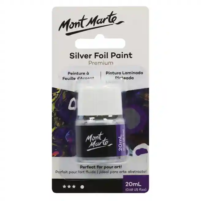Foiță metalică lichidă, culoare argintie, 20ml