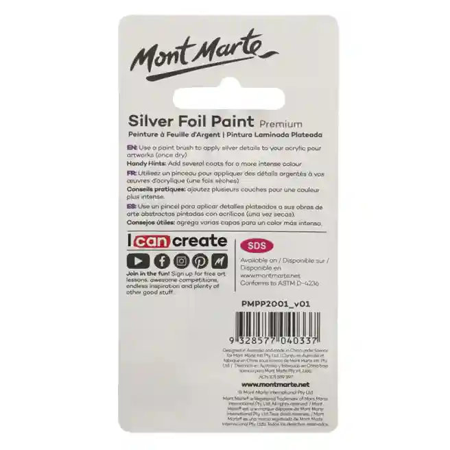 Foiță metalică lichidă, culoare argintie, 20ml