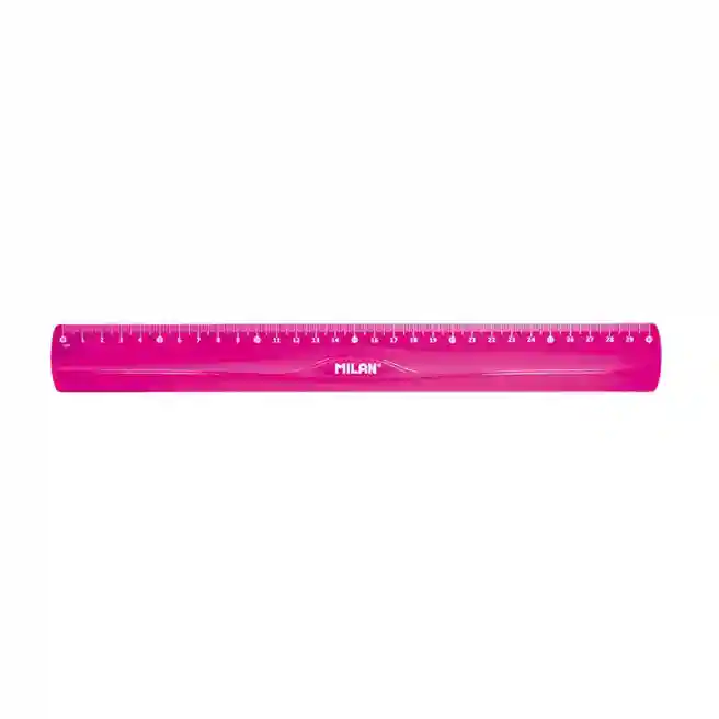 Set de rigle din plastic MILAN, 4 elemente, roz