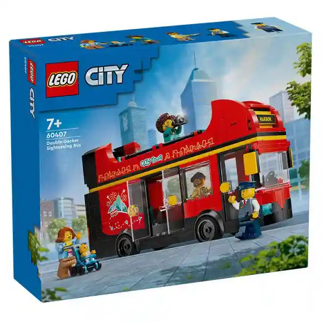 Constructor LEGO City Autobuz turistic roșu cu etaj, art. 60407