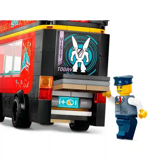 Constructor LEGO City Autobuz turistic roșu cu etaj, art. 60407