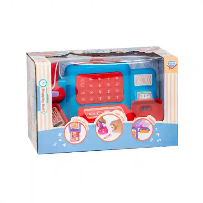 Aparat de casă "Cash Register" cu bancnote roșu+albastru, cod 592082