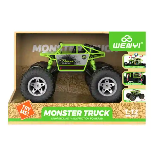 Mașină „Monster truck” 4WD, (lumină, sunet) verde, cod 57923