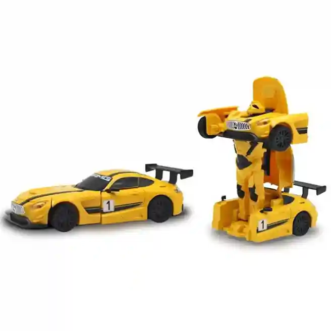 Mașină RASTAR Die cast 1:32 Mercedes-Benz GT3 Transformable car, galbenă, cod 61363