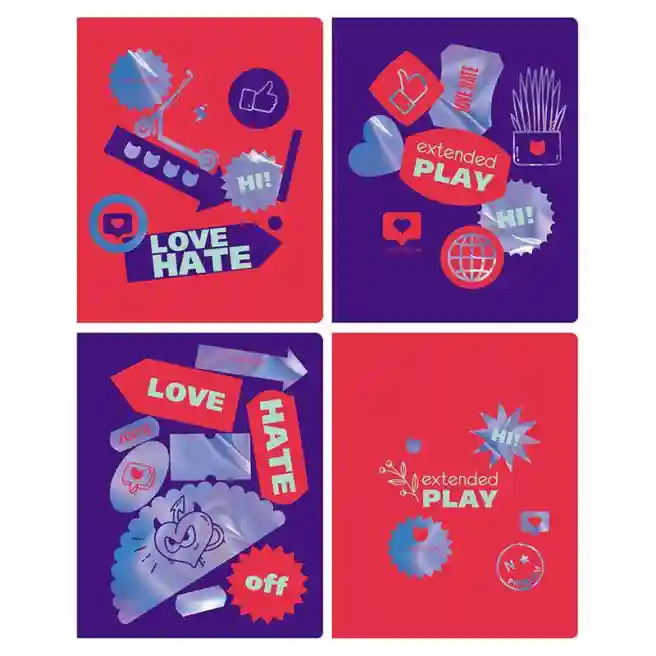 Caiet 96 foi linie BG  Stickers