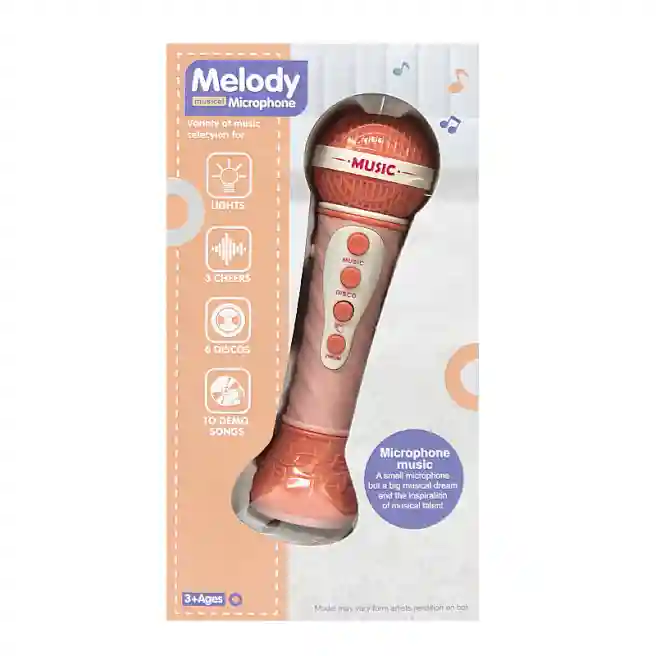 Jucarie microfon "Melody", portocaliu, cod 692040