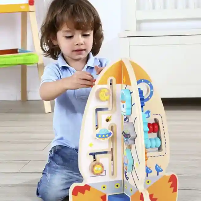Деревянная игрушка Ракета, код 57375