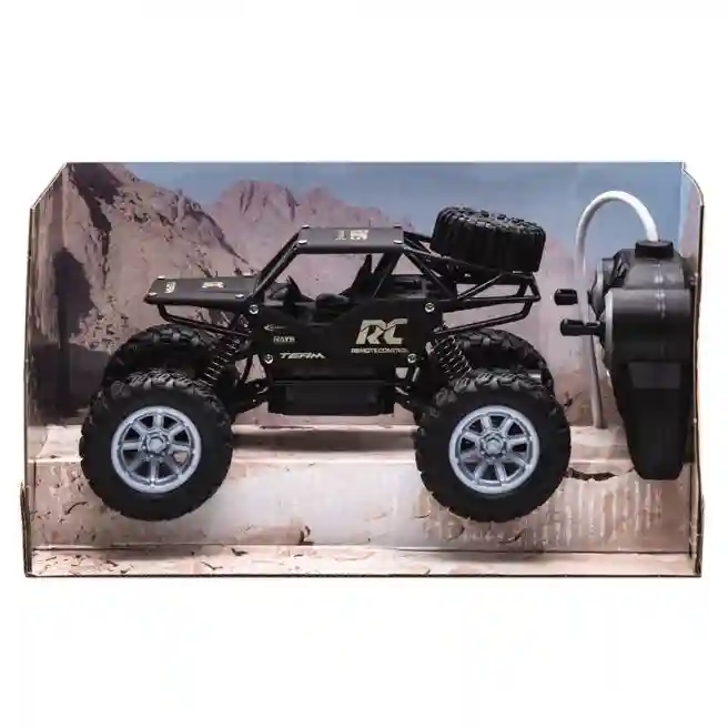 Mașină 1:18 cu telecomandă "Rock Crawler" 2029 neagră, cod 442031
