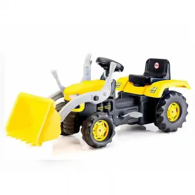 DL Excavator cu pedale si remorca Ranchero galben negru, cod 42462