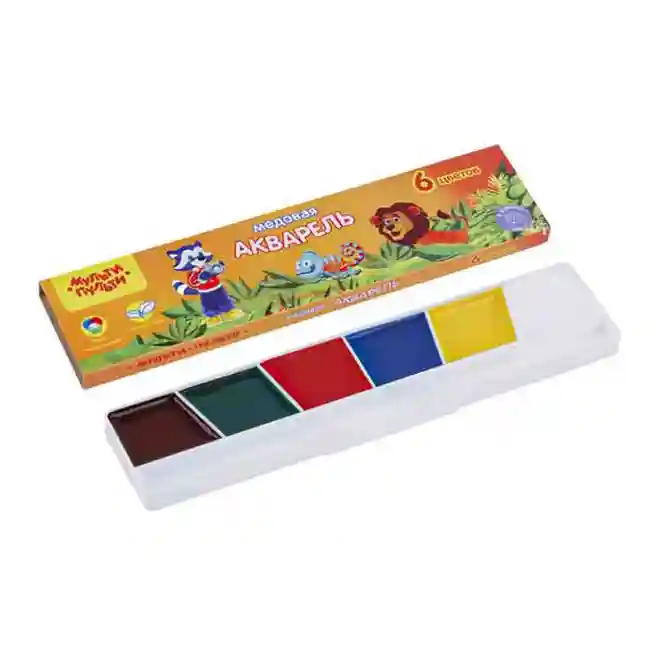 Acuarelă Multi-Pulti, din miere, 06 culori, fără pensulă