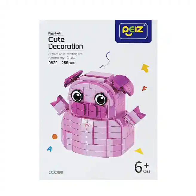 Pușculiță constructor „Pig”, 259 piese, cod 642038