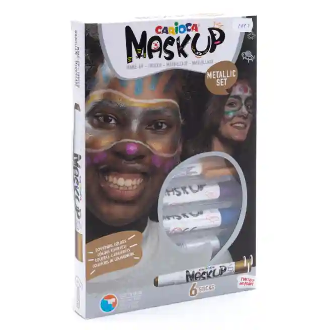 Creioane pentru pictat pe față Carioca Set metalic, 6buc/set