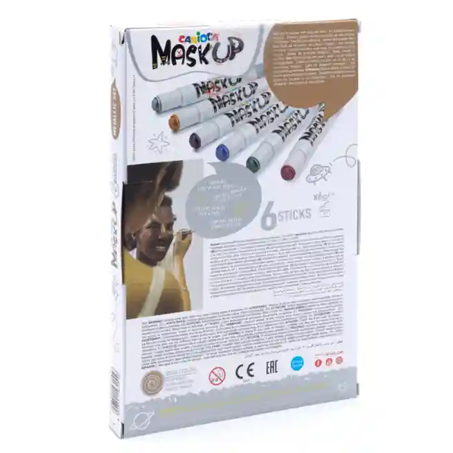 Creioane pentru pictat pe față Carioca Set metalic, 6buc/set