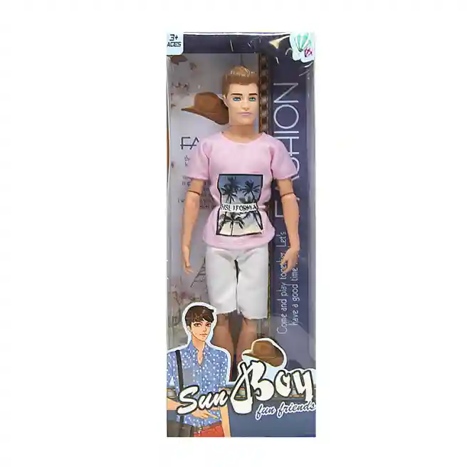Кукла мальчик 30 см "Sun Boy", розовый с картинкой, код 712086