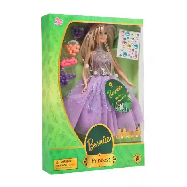 Păpușă 30 cm "Bernice" în mov, cod 762055