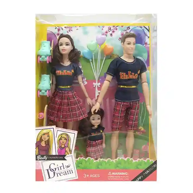 Set papusi familie 30 cm, cod 682062