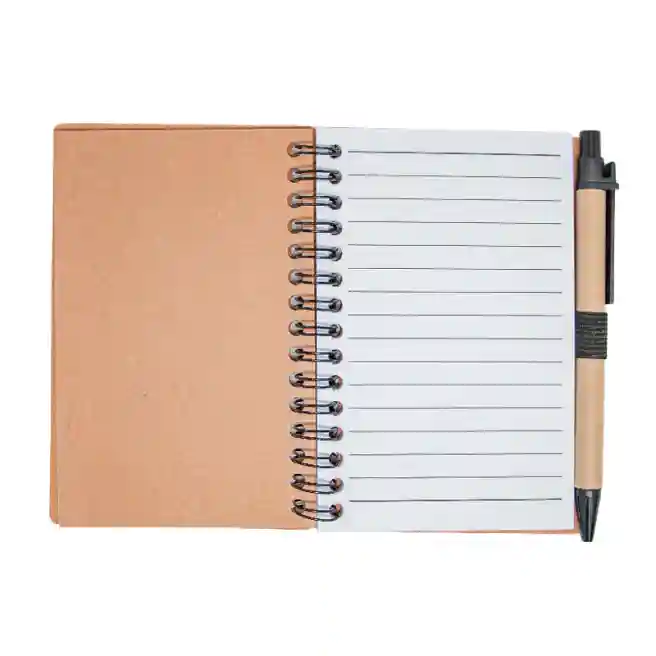 Carnet pentru notițe A6, în linie, cu spirală, cu pix și index-uri