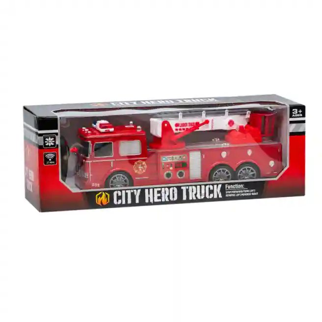 Masina de pompieri "City Hero Truck" cu t/c, 4 funcții, cod 582221