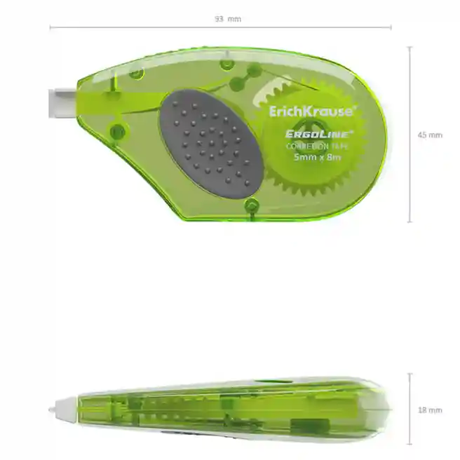 Bandă corectoare ErichKrause ErgoLine, 5mm х 8m, verde