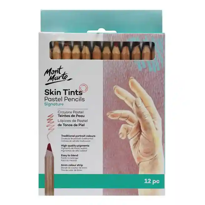 Set de creioane pentru pastel M.M. 12buc Skin Tints art.MPN0102