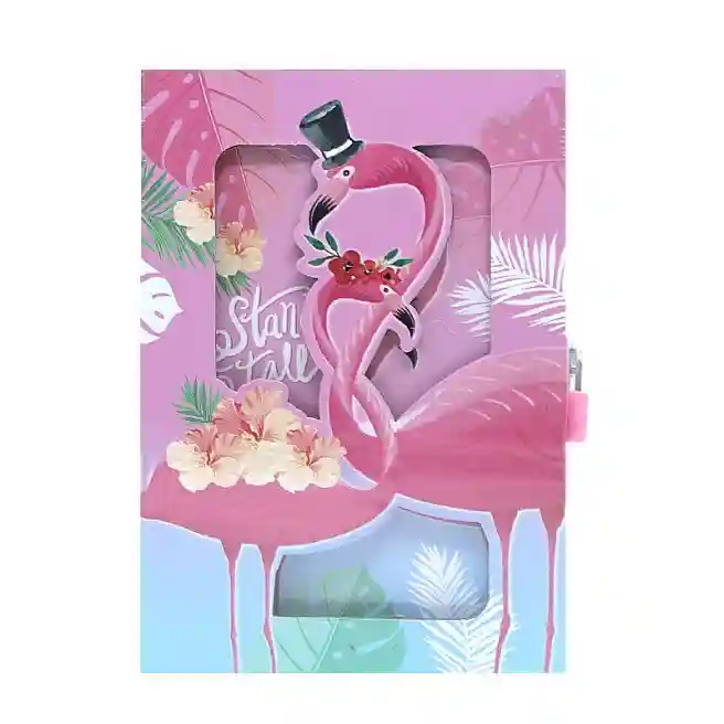 Блокнот A5 с замком Flamingo