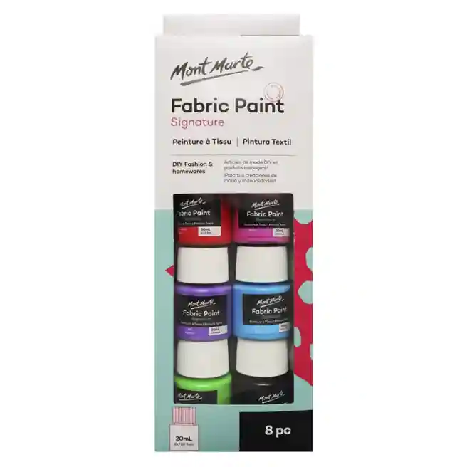 Set vopsea pentru textile M.M. 8cul.*20ml art.PMHS0022