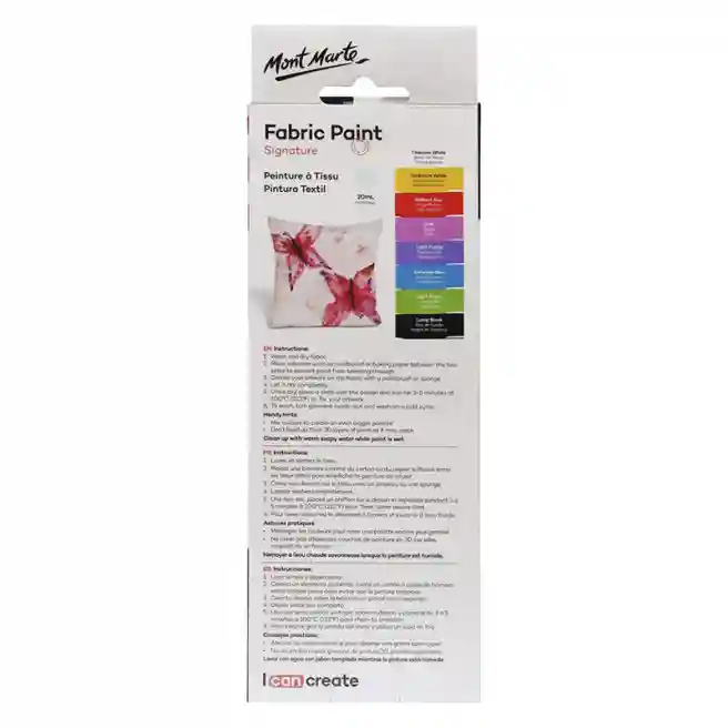 Set vopsea pentru textile M.M. 8cul.*20ml art.PMHS0022