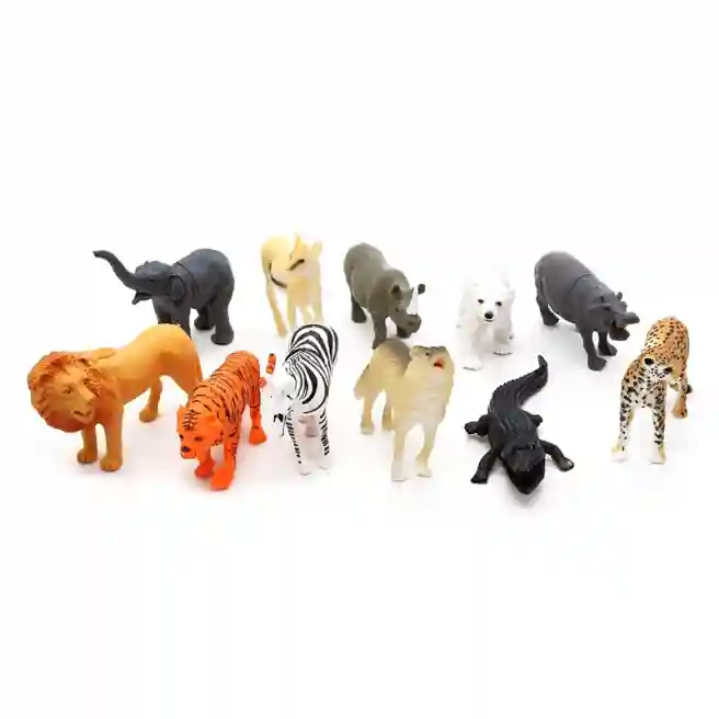 Set animale sălbatice 10cm 12buc, cod 28129