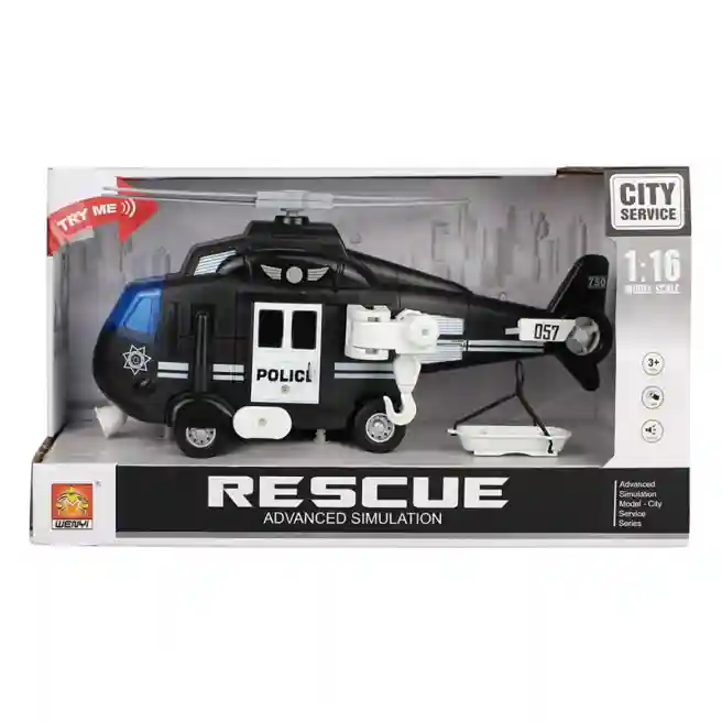 WY Elicopter cu inerție 1:16 "Police Helicopter" (lumini, sunete), cod 36233