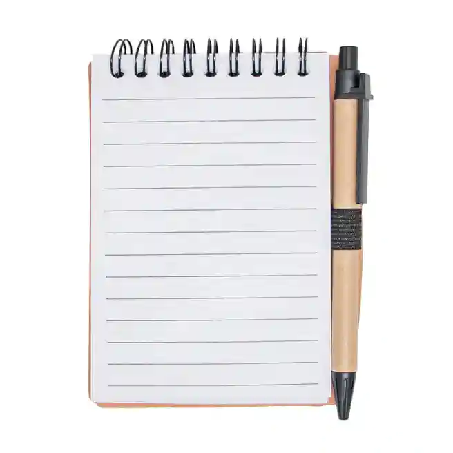 Blocnotes A6 în linie, cu spirală, cu pix și index-uri