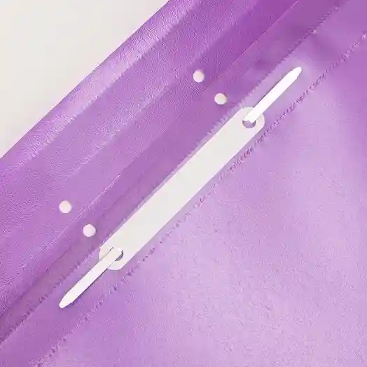 Mapă din plastic cu șină, 120/180 mkm, Exxo, 2 găuri, Metallic violet