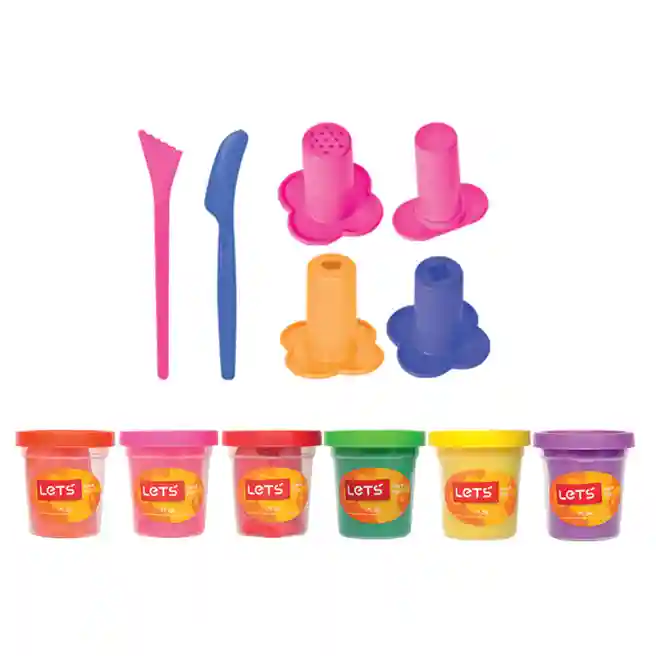 LT Set pentru modelare "Bucket Syringe", 6 forme, 6*75 gr., cod 40648