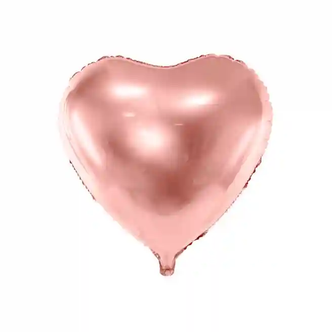 Balon de folie Inimă, 45 cm, aur roz