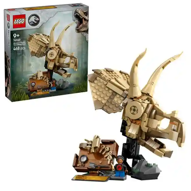 Constructor LEGO Jurassic World Fosile de dinozaur: Craniul Triceratops, art. 76969